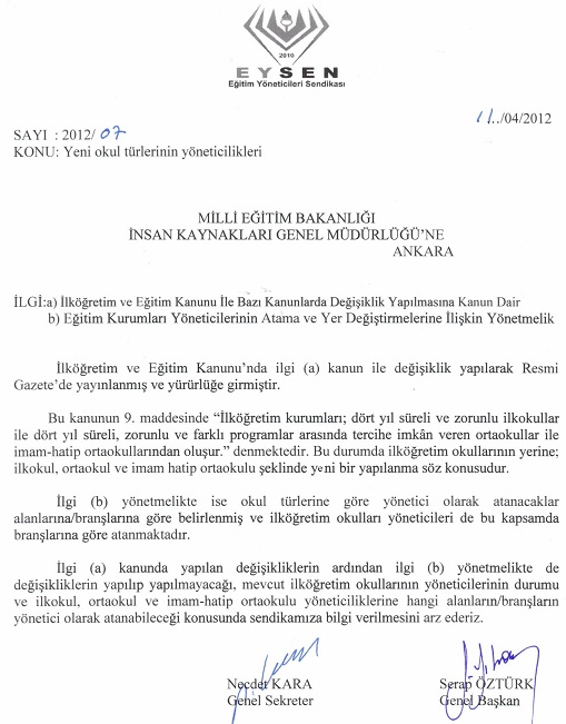 Meb Personele yöneticilerinin yeni sistemde branşlarına göre nasıl ayrılacağını sorduk.