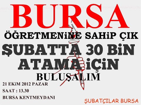 ŞUBAT ATAMASI İÇİN EYLEM SIRASI BURSA –KAYSERİ VE DENİZLİ’DE 