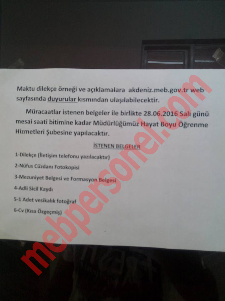 Suriyeli Öğrenciler İçin Öğretmen Alımı Duyurusu