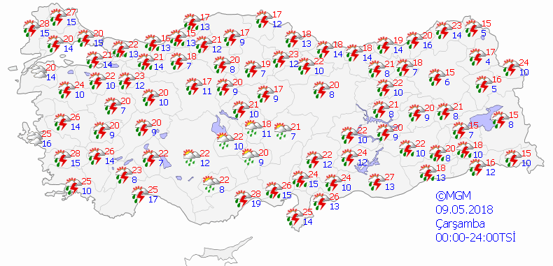 Meteoroloji'den şiddetli yağış uyarısı-Haritalı