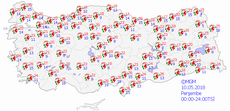 Meteoroloji'den şiddetli yağış uyarısı-Haritalı