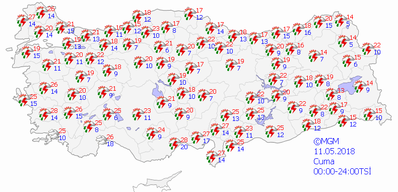 Meteoroloji'den şiddetli yağış uyarısı-Haritalı