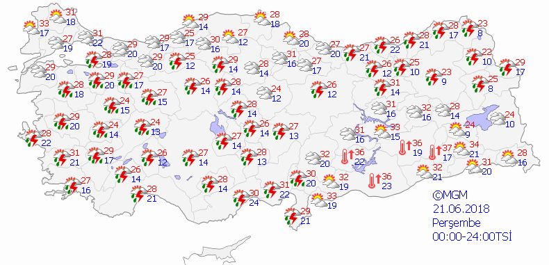 Meteorolojiden kuvvetli yağış uyarısı-Haritalı