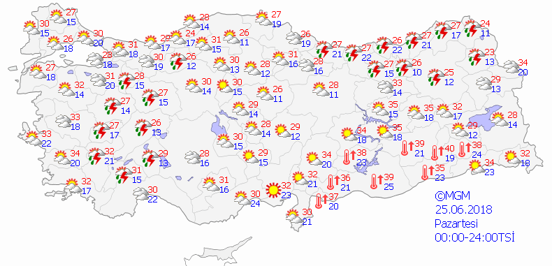Ülke genelinde yağış var-Haritalı