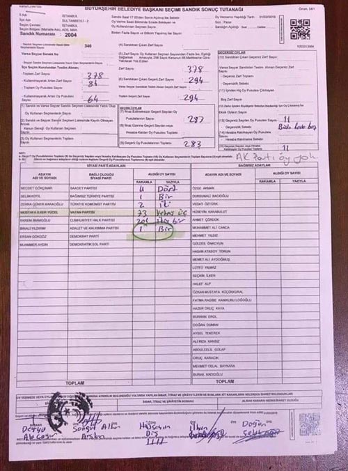 Belgeler ortaya çıktı! Yıldırım'ın oyları İmamoğlu'na yazılmış