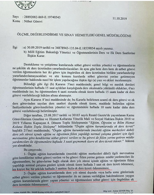 DYK Kurslarında Nöbet Görevi Verilen İdareci Ve Öğretmene Ücret Ödenir Mi ?